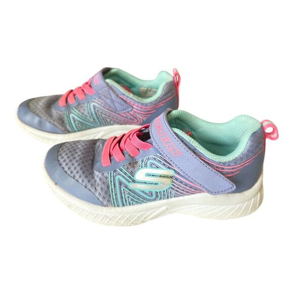 SKECHERS Kids Size 13 Girls Sneakers Gym Shoes Machine Washable Microspec Purple - Picture 2 of 8